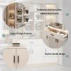 200CM/78.7in Height Wood Post Privacy Screens Entrance Hall Partition Screen Column Floor to Ceiling for Teahouse/Coffee Shop/Hotel/Studio(Style F,90 * 30 * 200cm/35 * 11 * 78in) view 4
