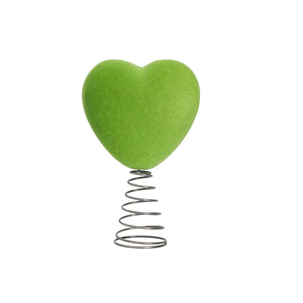 Valentine Day Tree Topper - Green Hearts Tree Topper for Mini Trees Heart Decorations, 3D Heart Shape Velvet Decoration | for Holiday Christmas Daily Home Indoor Outdoor Window Tabletop Friends