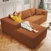 108" Cloud Sectional Couch with L-Shape Chaise, 4 Seat Modern Modular Sofa Deep Seat Pillows, Memory Foam Upholstered Couches for Living Room Bedroom, Boneless Couch, Relaxation, Reading, Teddy Fabric view 2