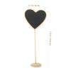 TOBBOMEY 12pcs Heart-Shaped Mini Chalkboard Signs Wooden Message Boards Erasable Desktop Chalkboards for Restaurant Menu Board Party Decorations view 2