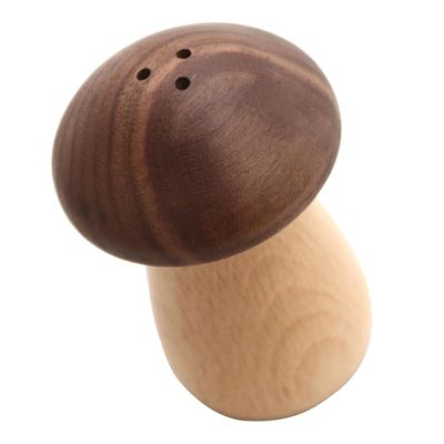 Wooden Mushroom Toothpick Holder Box for Home Decor Brown