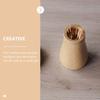 Wooden Mushroom Toothpick Holder Box for Home Decor Brown view 3