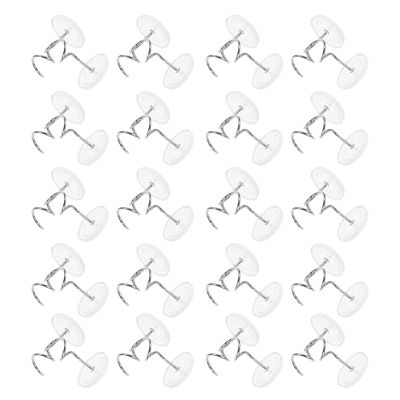 JOINPAYA 50pcs Stainless Steel Spiral Upholstery Twist Pins Bedskirt Holders Fabric Cover Fixing Accessories for Sofa Slipcovers and Bedding