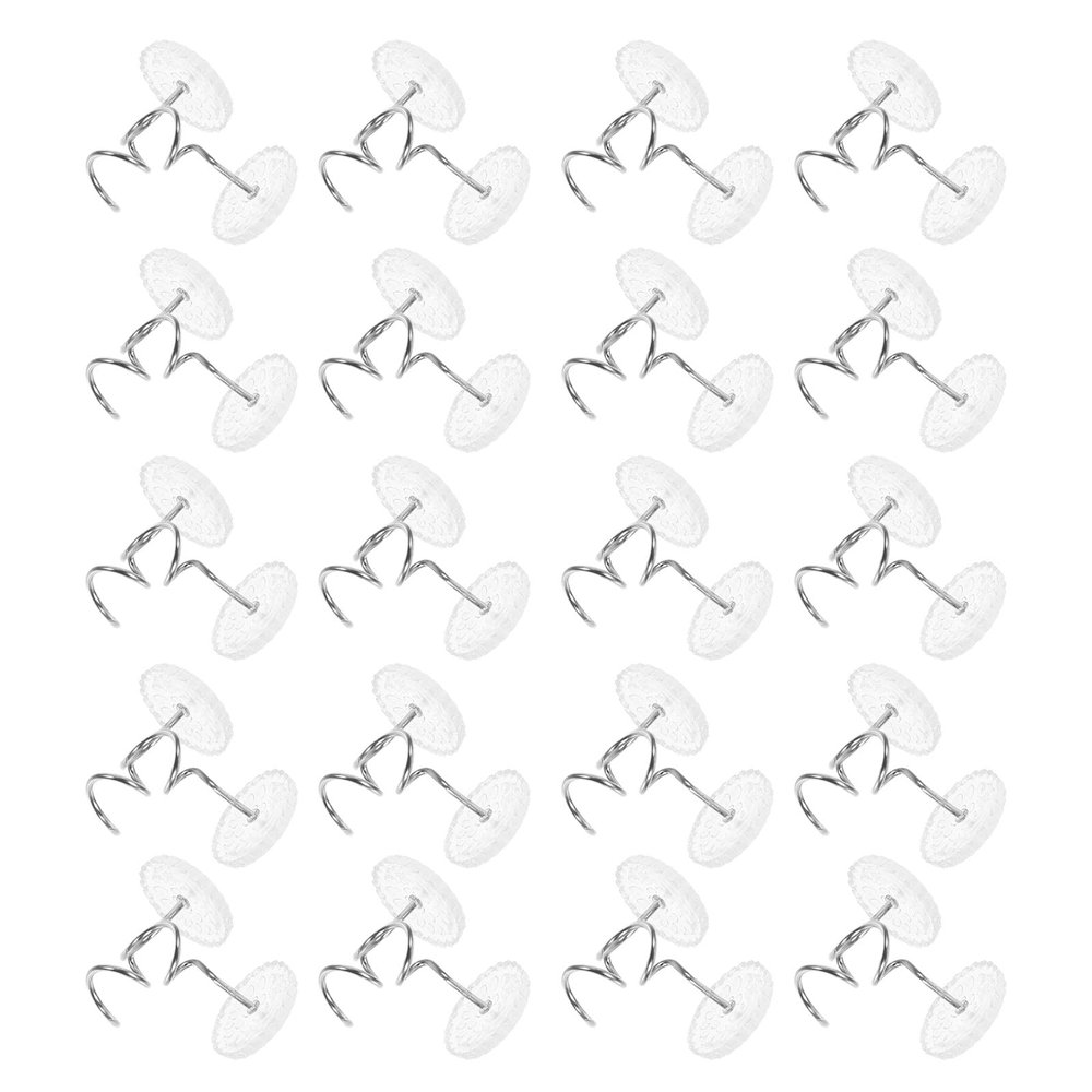 JOINPAYA 50pcs Stainless Steel Spiral Upholstery Twist Pins Bedskirt Holders Fabric Cover Fixing Accessories for Sofa Slipcovers and Bedding