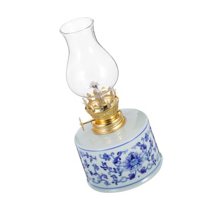 Vintage Ceramic Kerosene Lamp Xmas for Home Tabletop Decor Soft Lighting
