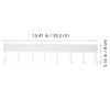 ULTECHNOVO No-Drill Heavy Duty Kitchen Wall Hooks Rack with 8 White Hooks for Hanging Utensils, Pots, Pans, and Towels Space-Saving Storage Solution for Kitchen and Bathroom view 2