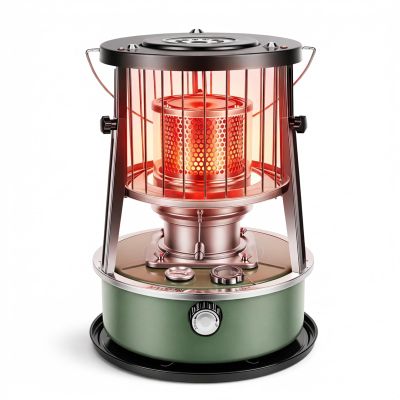 Denash Portable Kerosene Heater, 2.6KW Adjustable Height Indoor Radiant Heater with 5.2L Oil Tank, Non Electric Kerosene Heater for Home, Camping, Emergency