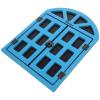 FOMIYES Wooden Wall-Mounted Blackboard Small Blue Retro Window Chalkboard Memo Board for Home Dcor and Message Notes view 1
