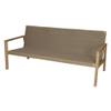 Royal Teak Collection Admiral Outdoor Sofa in Brown Sand, Deep Seating Teak Sofa with Wicker Rope for Patio Seating, Contemporary Residential and Commercial Outdoor Furniture view 1