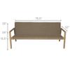 Royal Teak Collection Admiral Outdoor Sofa in Brown Sand, Deep Seating Teak Sofa with Wicker Rope for Patio Seating, Contemporary Residential and Commercial Outdoor Furniture view 3