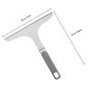 SUPVOX Glass Squeegee with Curved Handle for Shower Doors and Bathroom Mirrors, Flexible Soft Rubber Blade, Gray-White, Window Wiper for Wet Rooms and Tile Walls Cleaning view 2