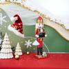 Ciieeo Wooden Nutcracker Figure with Small Blackboard, 38cm Xmas Decor view 4
