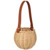 HYTROVE Woven Handcrafted Flower Girl Basket with Handle, Decorative Wicker Storage Basket for Weddings and Party Supplies, Portable Natural Weaving Flower Holder for Ceremony and Home view 1