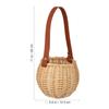 HYTROVE Woven Handcrafted Flower Girl Basket with Handle, Decorative Wicker Storage Basket for Weddings and Party Supplies, Portable Natural Weaving Flower Holder for Ceremony and Home view 2