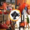 Vmohuyktx Power Efficient Stove Fan with Double 4 Drill Propellers High Warm Conductivity Aluminum Construction Wide Temperature Extent Heat Powered Stove Fan Denial Electricity view 2