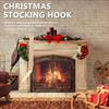 Alipis 2pcs Christmas Stocking Holders Metal Hanging Hooks Gold Fireplace Mantel Hook Heavy Duty Xmas Sock Holder for Holiday Decoration view 3