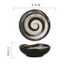 XUNTING Camping Plates Chinese Seasoning Dish Creative Ceramic Soy Sauce Dip Vinegar Plate Round Small Kitchen Supplies Tableware Dessert Tray Decorative Plate(B) view 2