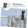 BAZEITFLOW Windproof Non-Slip Clothes Pegs and Quilt Clamps, Sturdy Plastic Clothespins for Home Laundry, Black White 4pcs Set, Cute Animal Design for Hanging Clothes and Quilts Outdoors view 3