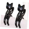 BAZEITFLOW Windproof Non-Slip Clothes Pegs and Quilt Clamps, Sturdy Plastic Clothespins for Home Laundry, Black White 4pcs Set, Cute Animal Design for Hanging Clothes and Quilts Outdoors view 4
