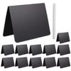 Levemolo Double-Sided Mini Chalkboard Sign, 12pcs 12080mm Matte Black Tabletop Memo Boards with Erasable Surface and 1 Chalk Pen for Restaurant Pricing and Desktop Message Display view 1
