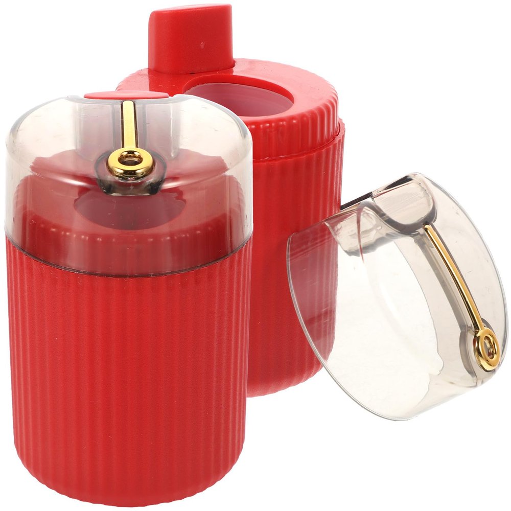 Uonlytech 2pcs Press-type Toothpick Dispenser Automatic Toothpick Holder Small Household Container Red for Kitchen Tabletop Use
