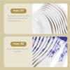 Alipis 10pcs Blue and White Plastic Soup Spoons Creative Food-grade Table Spoons for Home and Restaurant Dining view 4