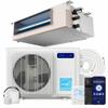 DELLA 9,500 BTU Concealed Ducted Mini Split Air Conditioner, 19.6 SEER2, Energy Star, Pre-Charged, 230V Inverter Heat Pump System, Compatible with Alexa and Wifi, 16.4ft Installation Kit & Thermostat view 1