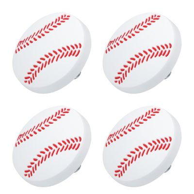 Cabilock s Baseball Pattern Cabinet Door Pull Handles 4pcs Rubber Drawer Knobs for Wardrobe and Furniture Accessories