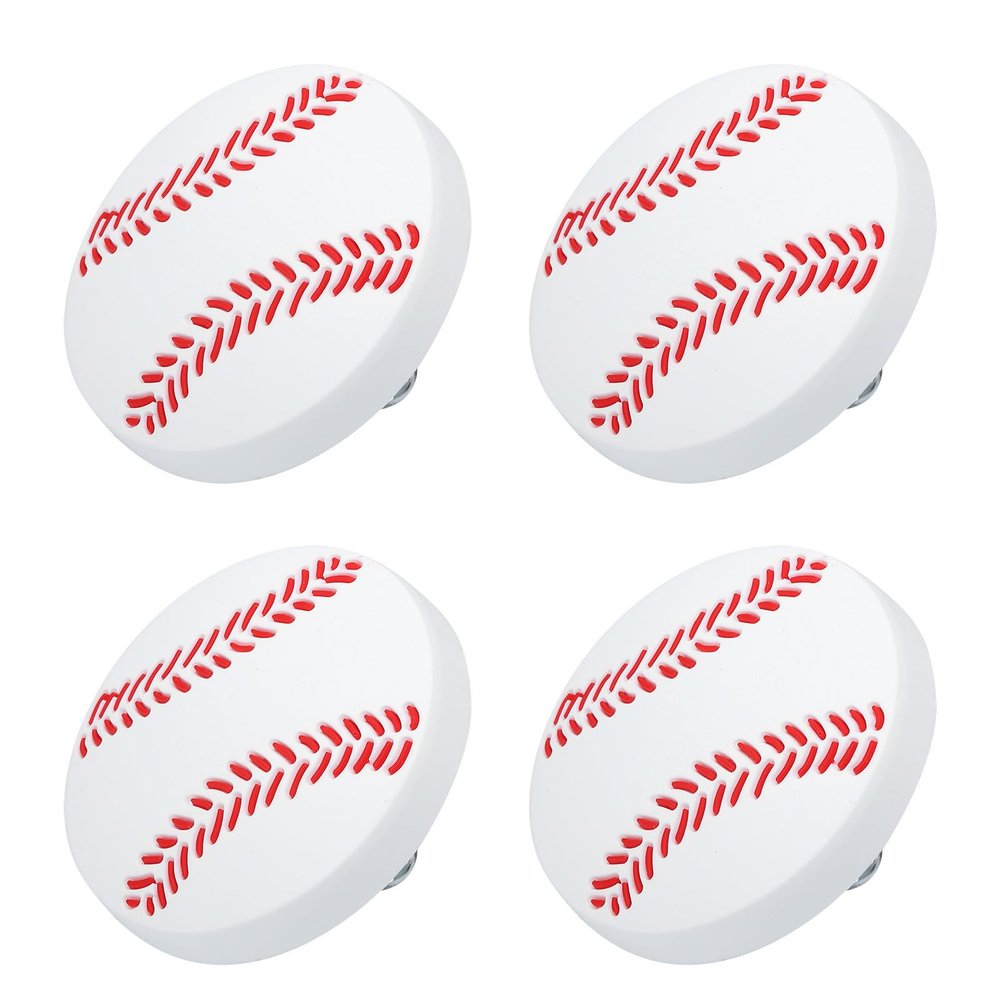 Cabilock s Baseball Pattern Cabinet Door Pull Handles 4pcs Rubber Drawer Knobs for Wardrobe and Furniture Accessories