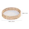 DIYEAH Woven Fruit Basket Small round Snack Storage Basket with Drainage Natural Gourd Grass Desktop Organizer for Kitchen and Picnic view 2