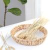 DIYEAH Woven Fruit Basket Small round Snack Storage Basket with Drainage Natural Gourd Grass Desktop Organizer for Kitchen and Picnic view 4