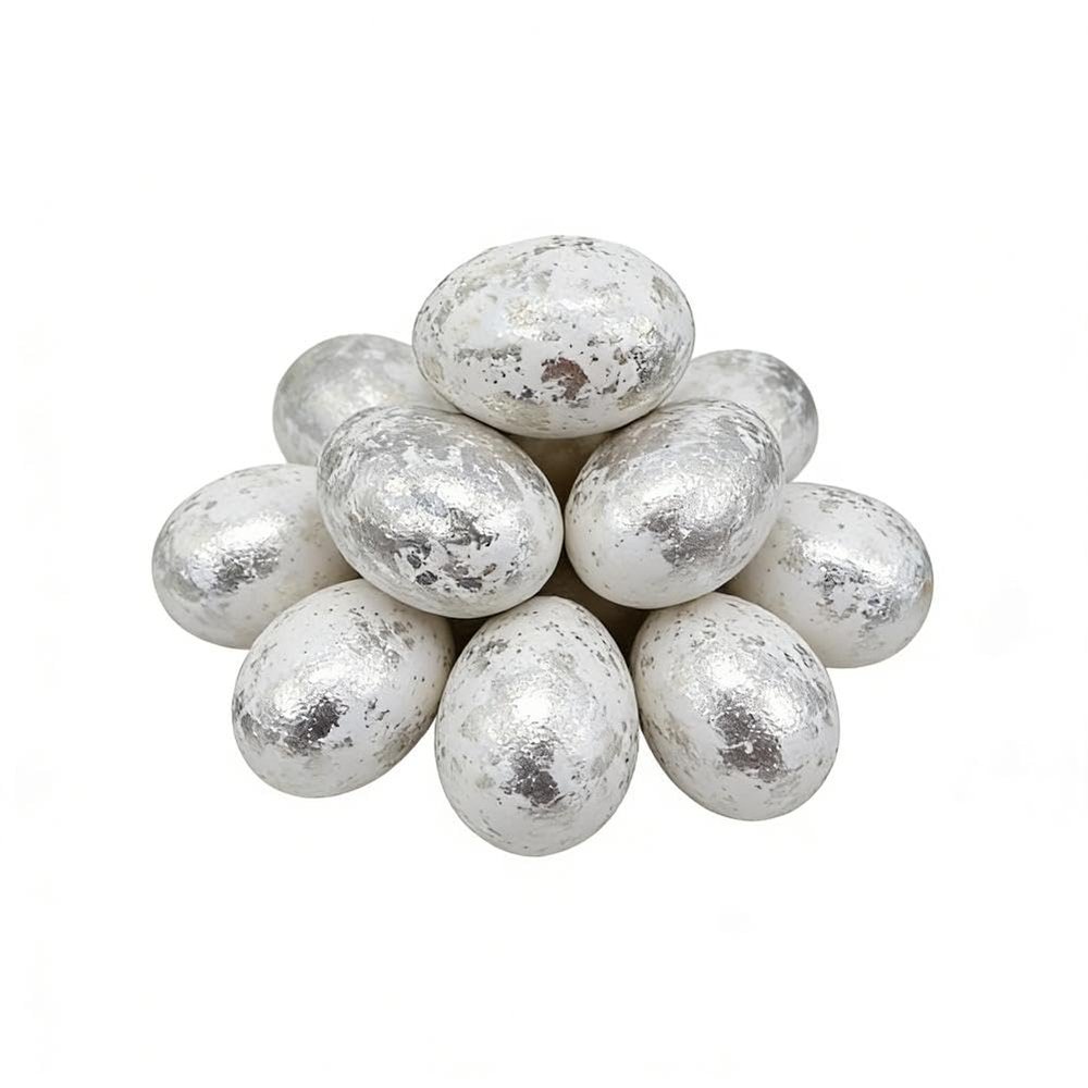 10 Pcs Easter Eggs,Sliver/Gold Speckled Plastic Easter Egg Ornaments,Centerpiece Table Decorations for Indoor Outdoor Home Vase Filler Basket Spring Party DIY