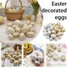 10 Pcs Easter Eggs,Sliver/Gold Speckled Plastic Easter Egg Ornaments,Centerpiece Table Decorations for Indoor Outdoor Home Vase Filler Basket Spring Party DIY view 2