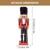 Ipetboom Christmas Wooden Nutcracker Tabletop Decor Red Classic Christmas Nutcracker Adornment Holiday Home Decoration for Festive Party and Seasonal Display view 2