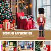 Ipetboom Christmas Wooden Nutcracker Tabletop Decor Red Classic Christmas Nutcracker Adornment Holiday Home Decoration for Festive Party and Seasonal Display view 3