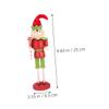 BEBEMOKO Christmas Nutcracker Doll Wooden Nutcracker Figure 25cm Tall Desktop Ornament 6.5cm Base Diameter Traditional Holiday Walnut Soldier Decor for Christmas Table and Shelf Display view 2