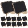 MUELODSIC 20pcs Miniature Table Chalkboard Sign with Rounded Corners Wooden Desktop Message Board for Coffee Bar Decor and Restaurant Menu Display view 1