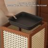 Lastic Rattan Free Standing Umbrella Rack Stand,Square Standing Umbrella Holder,Suitable for Hotel Offices Home(Color1) view 3