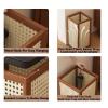 Lastic Rattan Free Standing Umbrella Rack Stand,Square Standing Umbrella Holder,Suitable for Hotel Offices Home(Color1) view 4