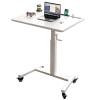 Adjustable Standing Desk with Power Outlets, Manual Height Control, Mobile Rolling Design for Home and Office Workspaces view 1