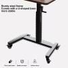 Adjustable Standing Desk with Power Outlets, Manual Height Control, Mobile Rolling Design for Home and Office Workspaces view 3