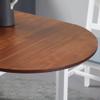 55" Solid Wood Kitchen Table, Drop Leaf Tables for Small Spaces, Folding Dining Table, Brown view 4