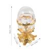 WESIEVYA Toothpick Dispenser Box Large Capacity Toothpick Holder Gold Household Storage Organizer for Kitchen Dining Restaurant Use view 2