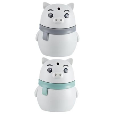 PRETYZOOM Creative Cartoon Toothpick Holder Dispenser Set 2pcs Plastic Pop-up Automatic Toothpick Boxes Gray and Gray-green for Home and Restaurant Use