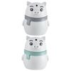 PRETYZOOM Creative Cartoon Toothpick Holder Dispenser Set 2pcs Plastic Pop-up Automatic Toothpick Boxes Gray and Gray-green for Home and Restaurant Use view 1