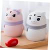 PRETYZOOM Creative Cartoon Toothpick Holder Dispenser Set 2pcs Plastic Pop-up Automatic Toothpick Boxes Gray and Gray-green for Home and Restaurant Use view 3