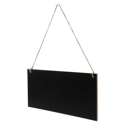 Sosoport Small Chalkboard Sign Hanging Erasable Chalkboard Wall Memo Board 20x10cm Single-Sided Black Dry Erase Board for Home Kitchen Office Decoration