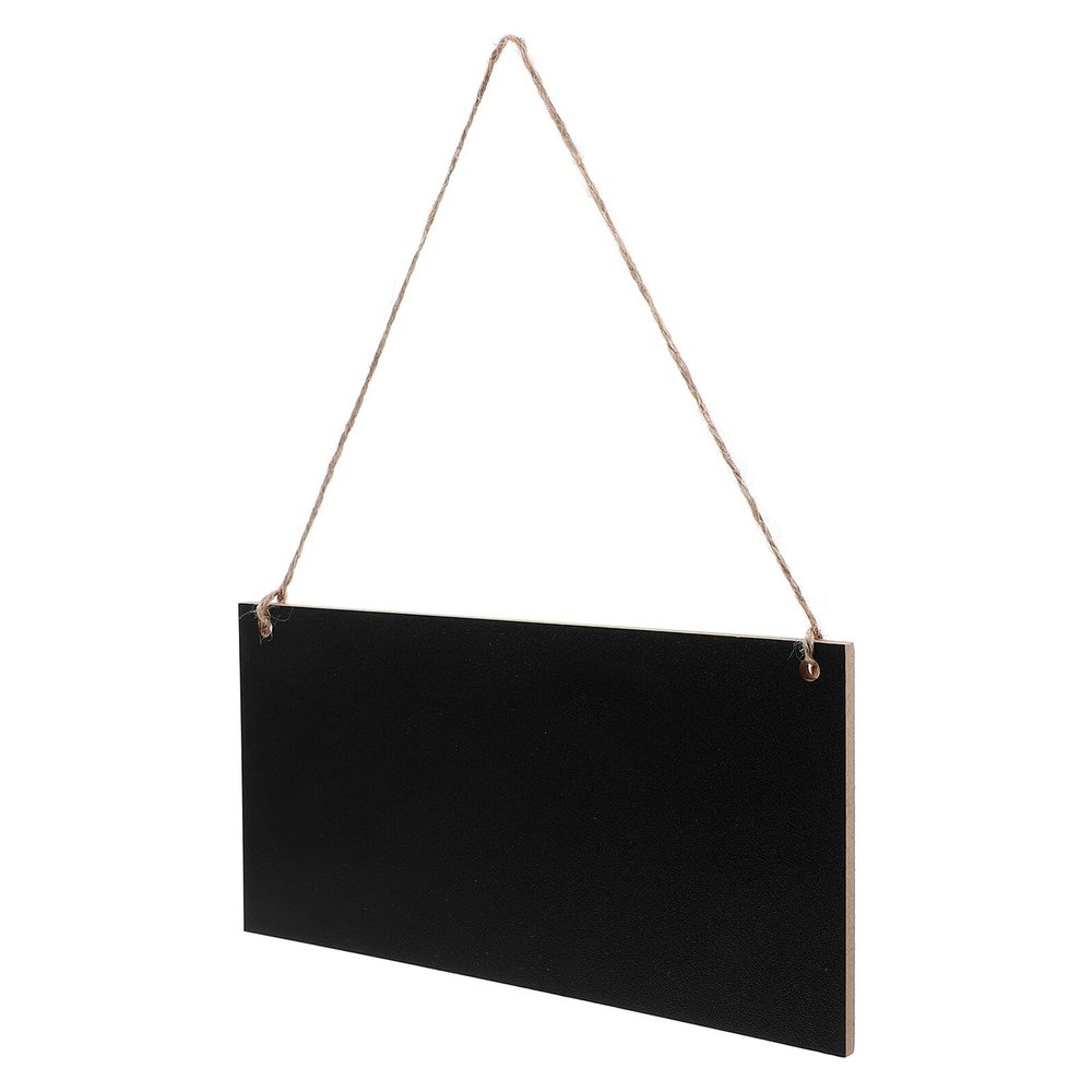 Sosoport Small Chalkboard Sign Hanging Erasable Chalkboard Wall Memo Board 20x10cm Single-Sided Black Dry Erase Board for Home Kitchen Office Decoration