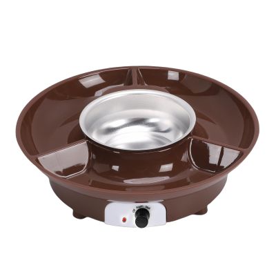 Diydeg Electric Fondue Pot, Versatile Chocolate Melting Pot, Chocolate Melter with Removable Stainless Steel Melting Bowl and 6 Roasting Forks for Butter, Cheese, Cream and Candy (US Plug 110V)