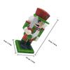 DIYEAH Wooden Nutcracker Figurine Christmas Decoration with Glitter Small Desktop Nutcracker Soldier Ornament Holiday Xmas Supplies for Home Table Display view 2